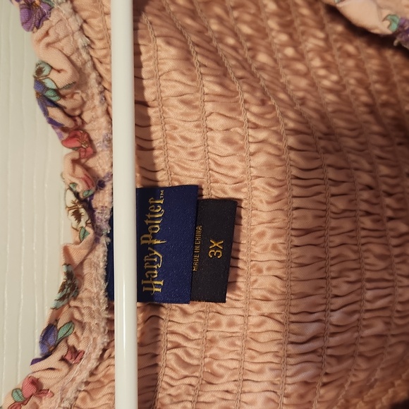 NWOT Her Universe Harry Potter Deathly Hallows Floral Allover Print Smock Dress - Picture 8 of 8